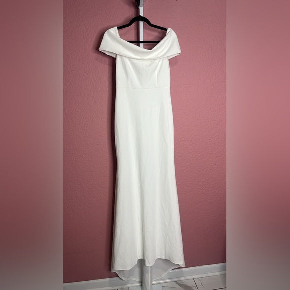 Lulus - Exceptional Romance White Off-the-Shoulder Mermaid Maxi Dress (L/XS) - Picture 5 of 5